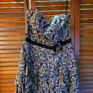 American Rag large silver/black formal party dress